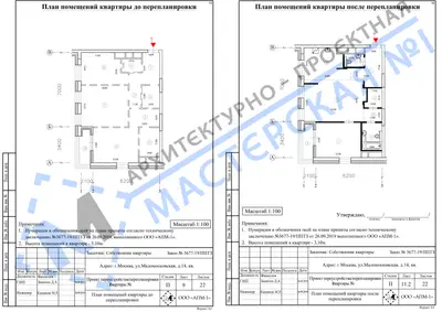 Перепланировка: г.Москва, ул.Маломосковская, д14, кв. а