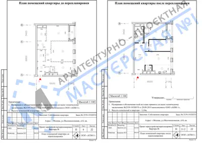 Перепланировка: г.Москва, ул.Маломосковская, д.14, кв. г