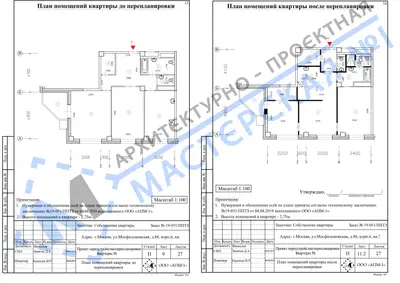 Перепланировка: г.Москва, ул.Мосфильмовская, д.88, корп.6, кв.