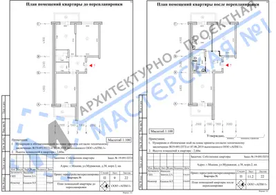 Перепланировка: г.Москва, ул.Муравская, д.38, корп.2, кв. б