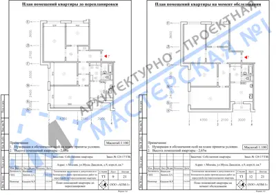 Перепланировка: г.Москва, ул.Мусы Джалиля, д.9, корп.6, кв.а