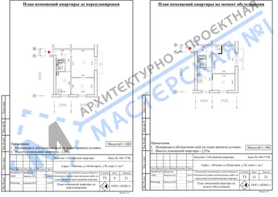 Перепланировка: г.Москва, ул.Новаторов, д.38, корп.1, кв.