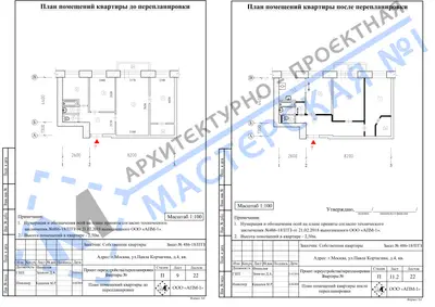 Перепланировка: г.Москва, ул.Павла Корчагина, д.4, кв.