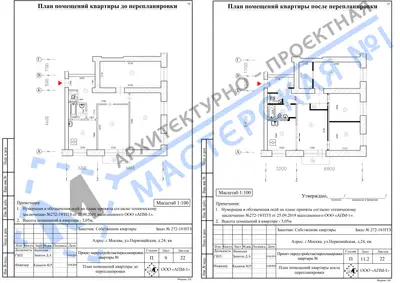 Перепланировка: г.Москва, ул.Первомайская, д.24, кв
