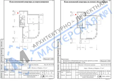 Перепланировка: г.Москва, ул.Перерва, д.72, кв.