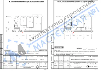 Перепланировка: г.Москва, ул.Петрозаводская, д.3, корп.1, кв.