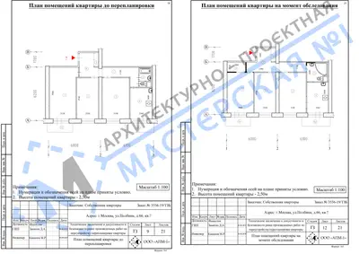 Перепланировка: г.Москва, ул.Полбина, д.66, кв.