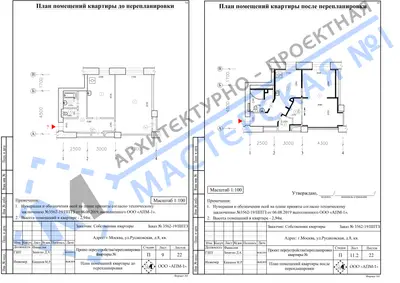 Перепланировка: г.Москва, ул.Русаковская, д.8, кв.