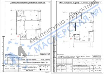 Перепланировка: г.Москва, ул.Сергея Макеева, д. 9, к.2, кв. а