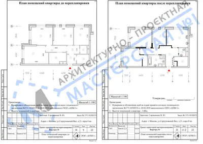 Перепланировка: г.Москва, ул.Серпуховский вал, д.21, корп. 4 кв. а