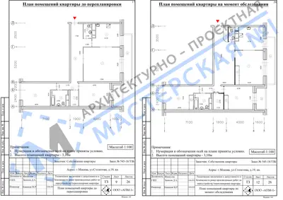 Перепланировка: г.Москва, ул.Столетова, д.19, кв. а