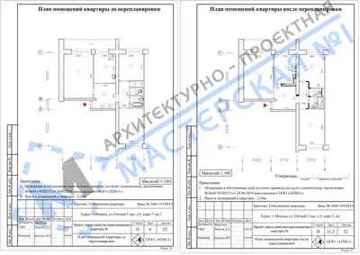 Перепланировка: г.Москва, ул.Теплый Стан, д.9, к.7, кв.