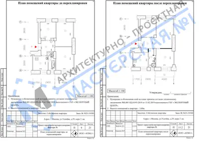 Перепланировка: г.Москва, ул.Усачева, д.29, корп.7, кв.
