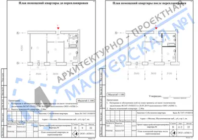 Перепланировка: г.Москва, Шелепихинская наб., д.8, стр.1, кв.