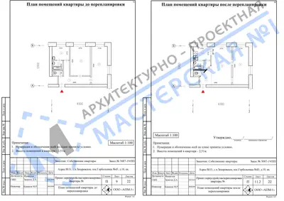 Перепланировка: М.О.,  с.п.Захаровское, пос.Горбольница №45, д.10, кв.