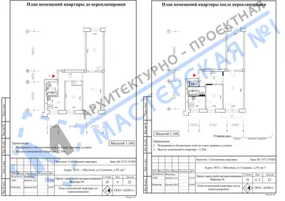 Перепланировка: М.О., г. Мытищи, ул.Семашко, д.39, кв.