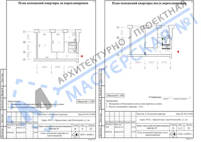 Перепланировка: М.О., г.Красногорск, пер.Оптический, д.1, кв.