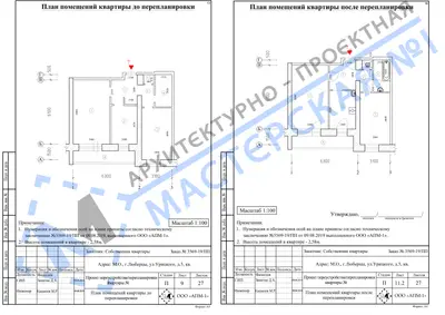 Перепланировка: М.О., г.Люберцы, ул.Урицкого, д.5, кв.