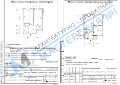 Перепланировка: М.О., г.Химки, ул.Германа Титова, д.14, корп.2, кв.