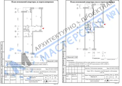 Перепланировка: МО., г.Балашиха, мкр.Янтарный, ул.Кольцевая, д.20, кв.