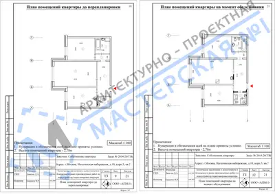 Перепланировка: г.Москва, Нагатинская набережная, д.10, к.3, кв.