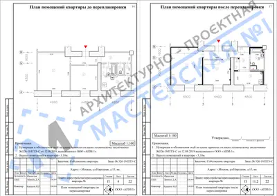 Перепланировка: г.Москва, ул.Народная, д.13, кв.