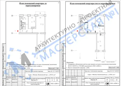 Перепланировка: г. Москва, Нахимовский пр-т, д. 30_43, кв.