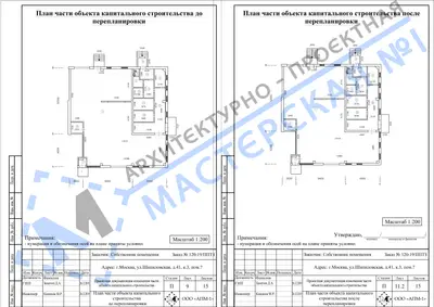 Перепланировка: г.Москва, ул.Шипиловская, д.41, к.3, пом.