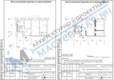 Перепланировка: г.Москва, Новодевичий пр-д, д.10, кв.