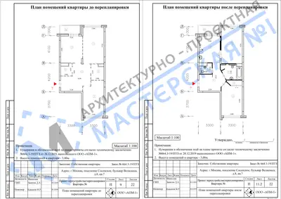 Перепланировка: г.Москва, пос.Сосенское, бул.Веласкеса, д.8, кв.