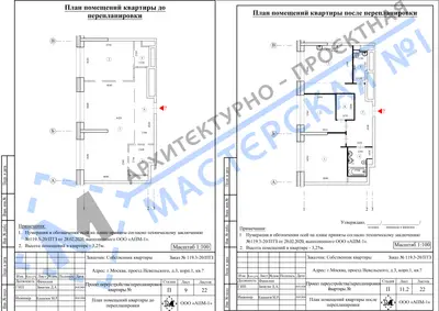 Перепланировка: г.Москва, проезд Невельского, д.3, корп.1, кв.д