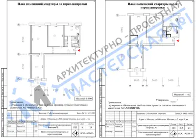 Перепланировка: г.Москва, ул.800-летия Москвы, д.2, корп.1, кв.