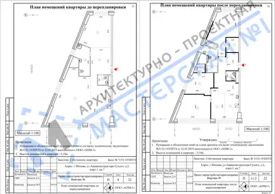 Перепланировка: г.Москва, ул.Авиаконструктора Сухого, д.2, корп.1, кв.ае