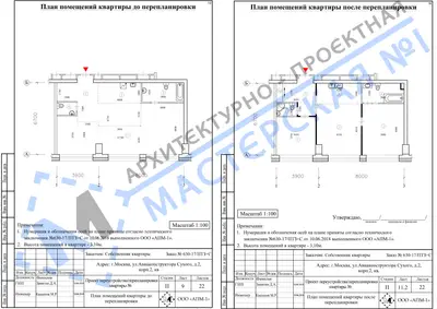 Перепланировка: г.Москва, ул. Авиаконструктора Сухого, д.2, корп.1, кв.ас