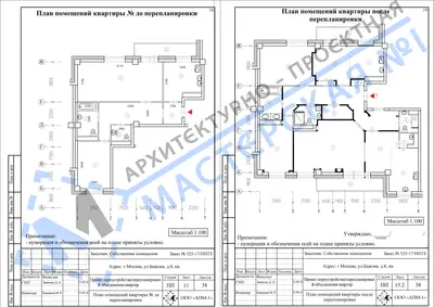 Перепланировка: г.Москва, ул.Бажова, д.8, кв.