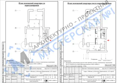 Перепланировка: г.Москва, ул.Большая Черкизовская, д.22, корп.6, кв.