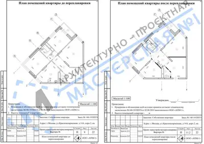 Перепланировка: г.Москва, ул.Красноказарменная, д.14А, корп.2, кв.ав