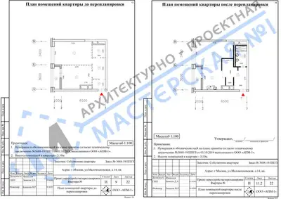 Перепланировка: г.Москва, ул.Маломосковская, д.14, кв.ба