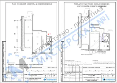 Перепланировка: г.Москва, ул.Народного Ополчения, д.28