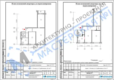Перепланировка: г.Москва, г.Москва, ул.Стройковская, д.8