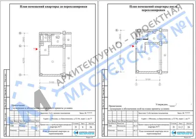 Перепланировка: г. Москва ул.Бакунинская, д.32.36, корп.1