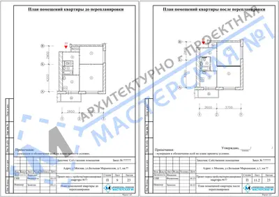 Перепланировка: г.Москва ул.Большая Марьинская, д.1
