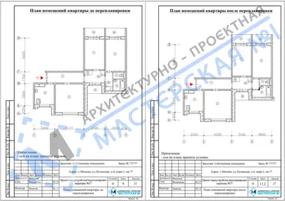 Перепланировка: г.Москва, ул.Луганская, д.4