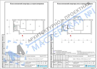 Перепланировка: г.Москва, ул.Реутовская, д.4