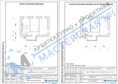 Перепланировка: г.Москва, 3-я ул. Соколиной Горы, д.21