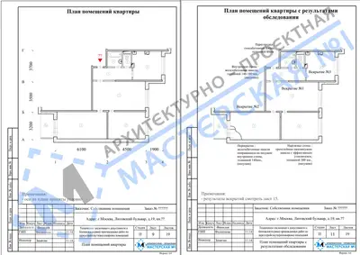 Перепланировка: г.Москва, Литовский бульвар, д.19