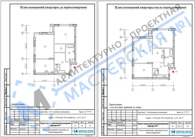 Перепланировка: г.Москва, Погонный пр., д.3А
