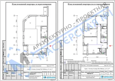 Перепланировка: г.Москва, бульвар Яна Райниса, д.31