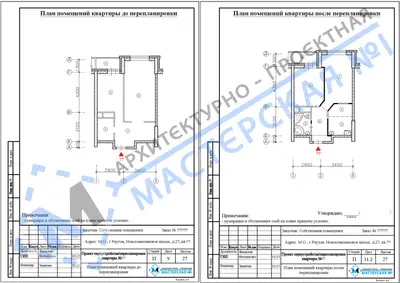 Перепланировка: М.О., г.Реутов, Новосовихинское шоссе, д.27