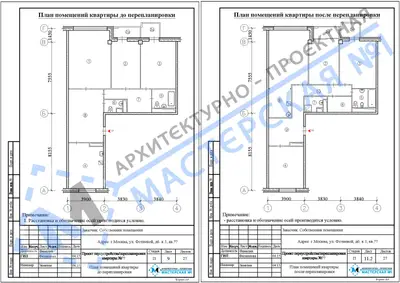 Перепланировка: г.Москва, ул. Фотиевой, к.1, д.6